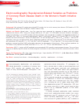 Cover page: Electrocardiographic Repolarization‐Related Variables as Predictors of Coronary Heart Disease Death in the Women's Health Initiative Study