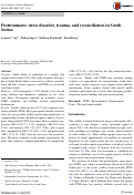 Cover page: Posttraumatic stress disorder, trauma, and reconciliation in South Sudan