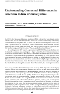 Cover page: Understanding Contextual Differences in American Indian Criminal Justice