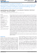 Cover page: Food Restriction-Induced Changes in Gonadotropin-Inhibiting Hormone Cells are Associated with Changes in Sexual Motivation and Food Hoarding, but not Sexual Performance and Food Intake