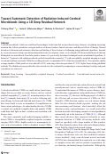 Cover page: Toward Automatic Detection of Radiation-Induced Cerebral Microbleeds Using a 3D Deep Residual Network