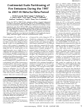 Cover page: Continental-Scale Partitioning of Fire Emissions During the 1997 to 2001 El Niño/La Niña Period