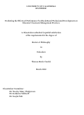 Cover page: Evaluating the Effects of Performance Feedback-Based Professional Development on Educator Classroom Management Practices