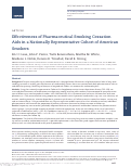 Cover page: Effectiveness of Pharmaceutical Smoking Cessation Aids in a Nationally Representative Cohort of American Smokers