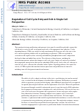 Cover page: Regulation of Cell Cycle Entry and Exit: A Single Cell Perspective