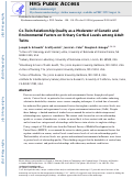 Cover page: Co-twin relationship quality as a moderator of genetic and environmental factors on urinary cortisol levels among adult twins.