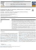 Cover page: Predicting bloom dates by temperature mediated kinetics of carbohydrate metabolism in deciduous trees