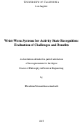 Cover page: Wrist-Worn Systems for Activity State Recognition: Evaluation of Challenges and Benefits