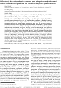 Cover page: Effects of directional microphone and adaptive multichannel noise reduction algorithm on cochlear implant performance