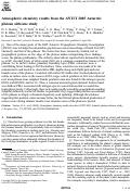 Cover page: Atmospheric chemistry results from the ANTCI 2005 Antarctic plateau airborne study