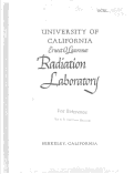 Cover page: A Separated 1.17-Bev/c K- Meson Beam