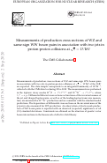 Cover page: Measurements of production cross sections of WZ and same-sign WW boson pairs in association with two jets in proton-proton collisions at s = 13 TeV