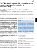 Cover page: The F-box protein gene exo-1 is a target for reverse engineering enzyme hypersecretion in filamentous fungi