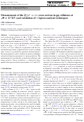 Cover page: Measurement of the Z/γ∗→ττ cross section in pp collisions at s=13TeV and validation of τ lepton analysis techniques