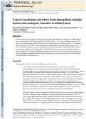 Cover page: Cultural Socialization and Ethnic Pride Among Mexican‐Origin Adolescents During the Transition to Middle School