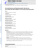 Cover page: Anorexia nervosa and body dysmorphic disorder are associated with abnormalities in processing visual information