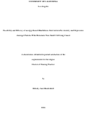 Cover page: Feasibility and Efficacy of an App-Based Mindfulness Intervention For Anxiety and Depression Amongst Patients With Metastatic Non-Small Cell Lung Cancer