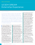 Cover page of UCSDH DREAM Externship Experience