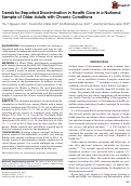 Cover page: Trends for Reported Discrimination in Health Care in a National Sample of Older Adults with Chronic Conditions