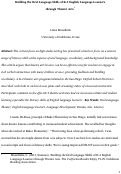 Cover page: Building the oral language skills of K-2 English Language learners through theater arts