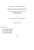 Cover page: Computational Techniques for Stratified Shear Flows