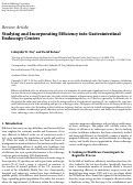 Cover page: Studying and Incorporating Efficiency into Gastrointestinal Endoscopy Centers