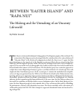 Cover page: Between "Easter Island" and "Rapa Nui": The Making and Unmaking of an Uncanny Lifeworld