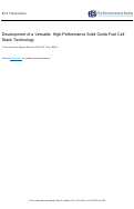Cover page: Development of a Versatile, High-Performance Solid Oxide Fuel Cell Stack Technology