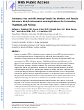 Cover page: Substance Use and HIV Among Female Sex Workers and Female Prisoners