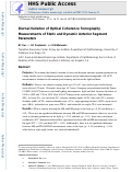 Cover page: Diurnal Variation of Optical Coherence Tomography Measurements of Static and Dynamic Anterior Segment Parameters