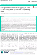 Cover page: First genome-wide CNV mapping in FELIS CATUS using next generation sequencing data.