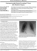 Cover page: Gastropericardial Fistula Presenting 27 Years after Bariatric Surgery