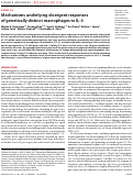 Cover page: Mechanisms underlying divergent responses of genetically distinct macrophages to IL-4