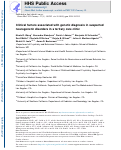 Cover page of Clinical factors associated with genetic diagnosis in suspected neurogenetic disorders in a tertiary care clinic.