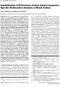 Cover page: Quantification of Extraneous Carbon during Compound Specific Radiocarbon Analysis of Black Carbon
