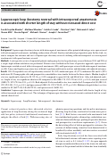 Cover page: Laparoscopic loop ileostomy reversal with intracorporeal anastomosis is associated with shorter length of stay without increased direct cost.