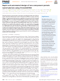 Cover page: Rapid and automated design of two-component protein nanomaterials using ProteinMPNN