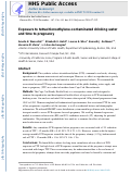 Cover page: Exposure to tetrachloroethylene-contaminated drinking water and time to pregnancy