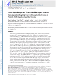 Cover page: Lower Alpha‐Fetoprotein Threshold of 500 ng/mL for Liver Transplantation May Improve Posttransplant Outcomes in Patients With Hepatocellular Carcinoma