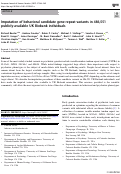 Cover page: Imputation of behavioral candidate gene repeat variants in 486,551 publicly-available UK Biobank individuals