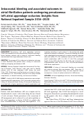 Cover page: Intracranial bleeding and associated outcomes in atrial fibrillation patients undergoing percutaneous left atrial appendage occlusion: Insights from National Inpatient Sample 2016-2020.