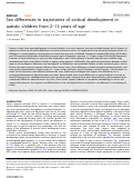 Cover page: Sex differences in trajectories of cortical development in autistic children from 2–13 years of age