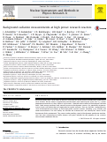 Cover page: Background radiation measurements at high power research reactors