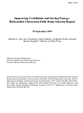 Cover page: Improving Ventilation and Saving Energy: Relocatable Classroom Field Study Interim 
Report