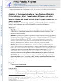 Cover page: Addition of Histology to the Paris Classification of Pediatric Crohn Disease Alters Classification of Disease Location