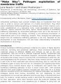 Cover page: “Make way”: Pathogen exploitation of membrane traffic