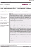 Cover page: Acoustic and camera surveys inform models of current and future vertebrate distributions in a changing desert ecosystem