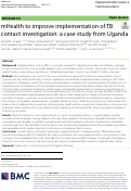 Cover page: mHealth to improve implementation of TB contact investigation: a case study from Uganda.