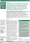 Cover page: Definitions and reliability assessment of elementary ultrasound lesions in giant cell arteritis: a study from the OMERACT Large Vessel Vasculitis Ultrasound Working Group.