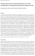 Cover page: Transformative Practices within Mechanisms of Control: “Recognizing” Unrecognized Arab-Bedouin Villages in Israel